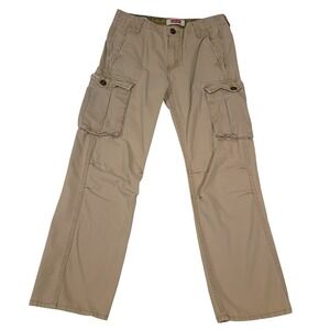 Levis Khaki Cargo Pants Tan Straight Leg Utility Trousers W28 L28 Fit 30x27